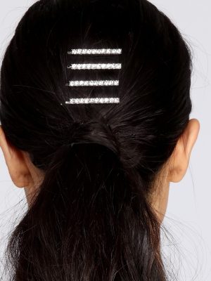 Chunky Rhinestone Hair Pin Set