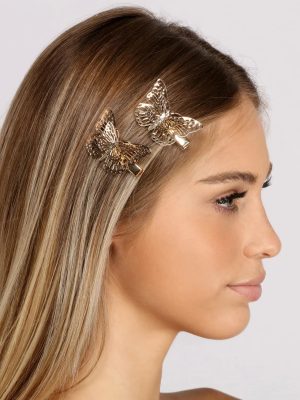 Butterfly Bae Metal Hair Clips