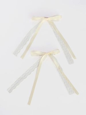 Dainty Chic Lace Bow Barrettes