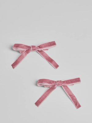 Precious Luxe Velvet Hair Bow Two-Piece Set