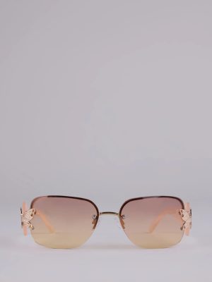 Butterfly Effect Rimless Square Sunglasses
