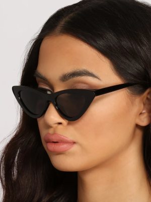 Whatever Forever Thin Cat Eye Sunglasses