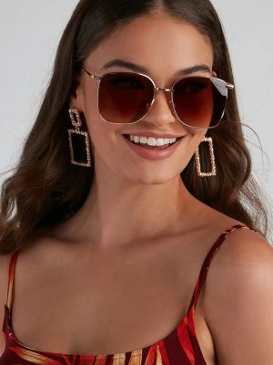All Day Slay Square Ombre Sunglasses
