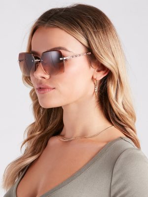 Trendy Summer Babe Oversized Square Sunglasses