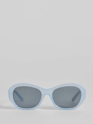 Trend Factor Angled Oval Sunglasses