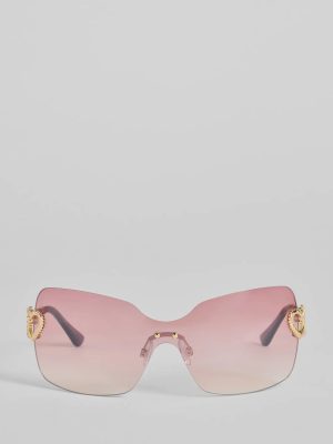 Stole Your Heart Charms Shield Sunglasses