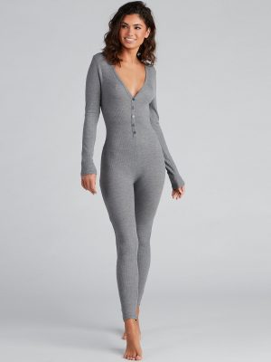 Dreamy Chic Ribbed Knit Onesie