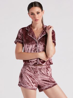 Crushing On Velvet Pajama Top