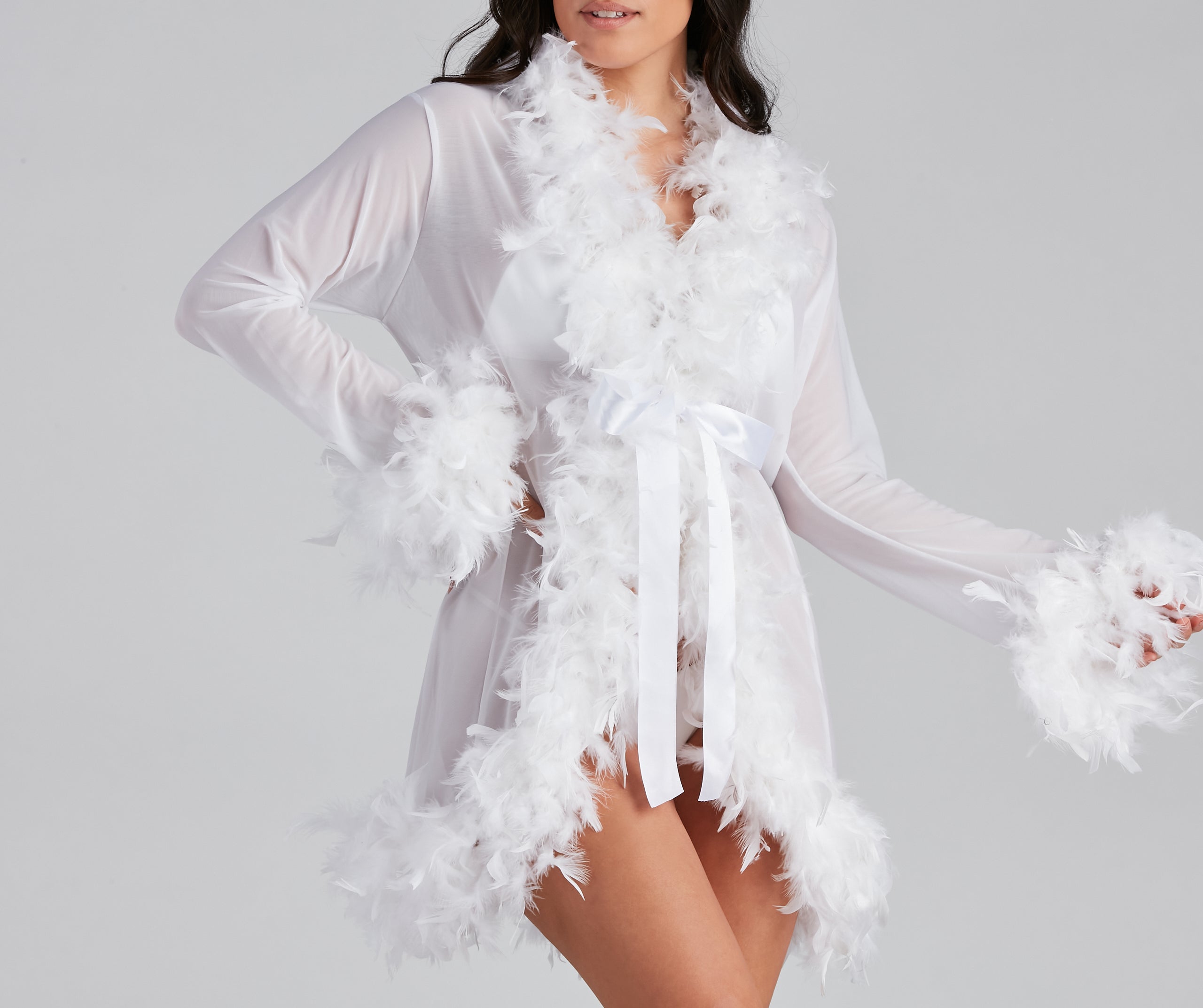 So Seductive Short Mesh Robe - Image 3