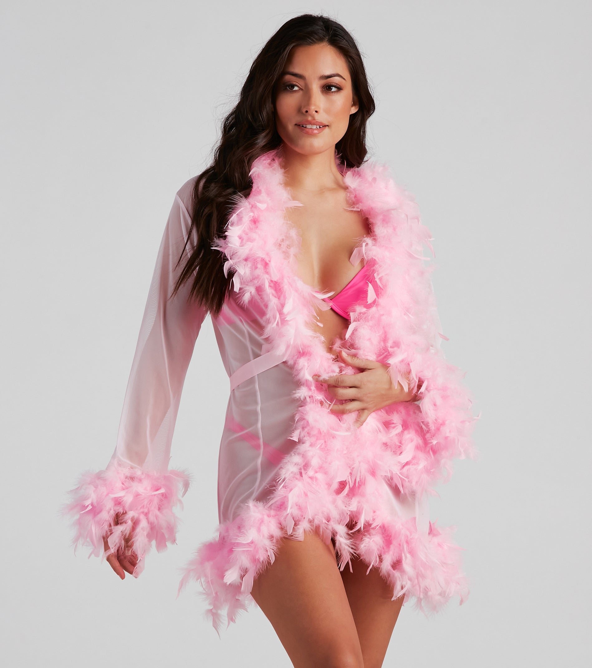 So Seductive Short Mesh Robe - Image 11