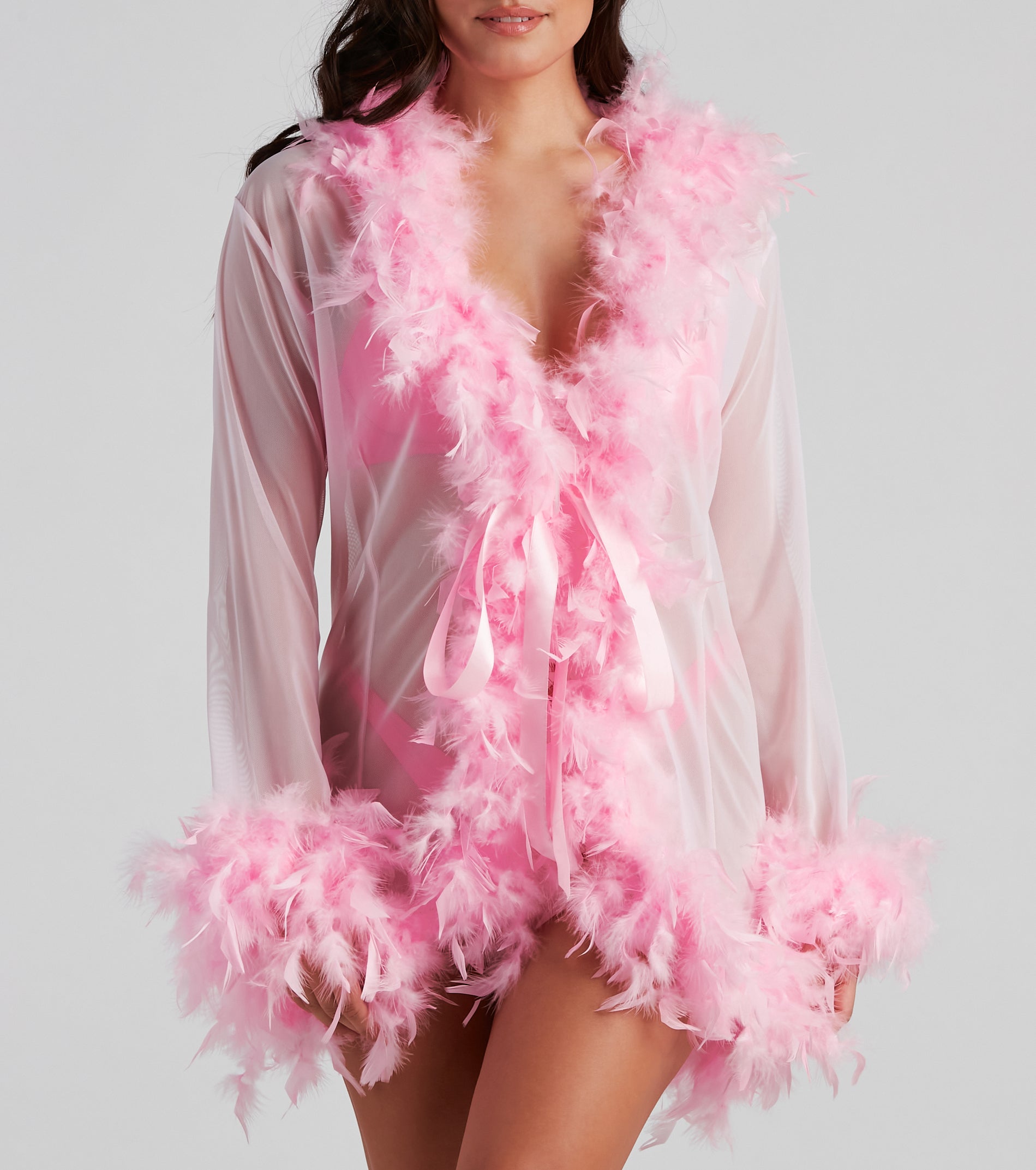 So Seductive Short Mesh Robe - Image 14