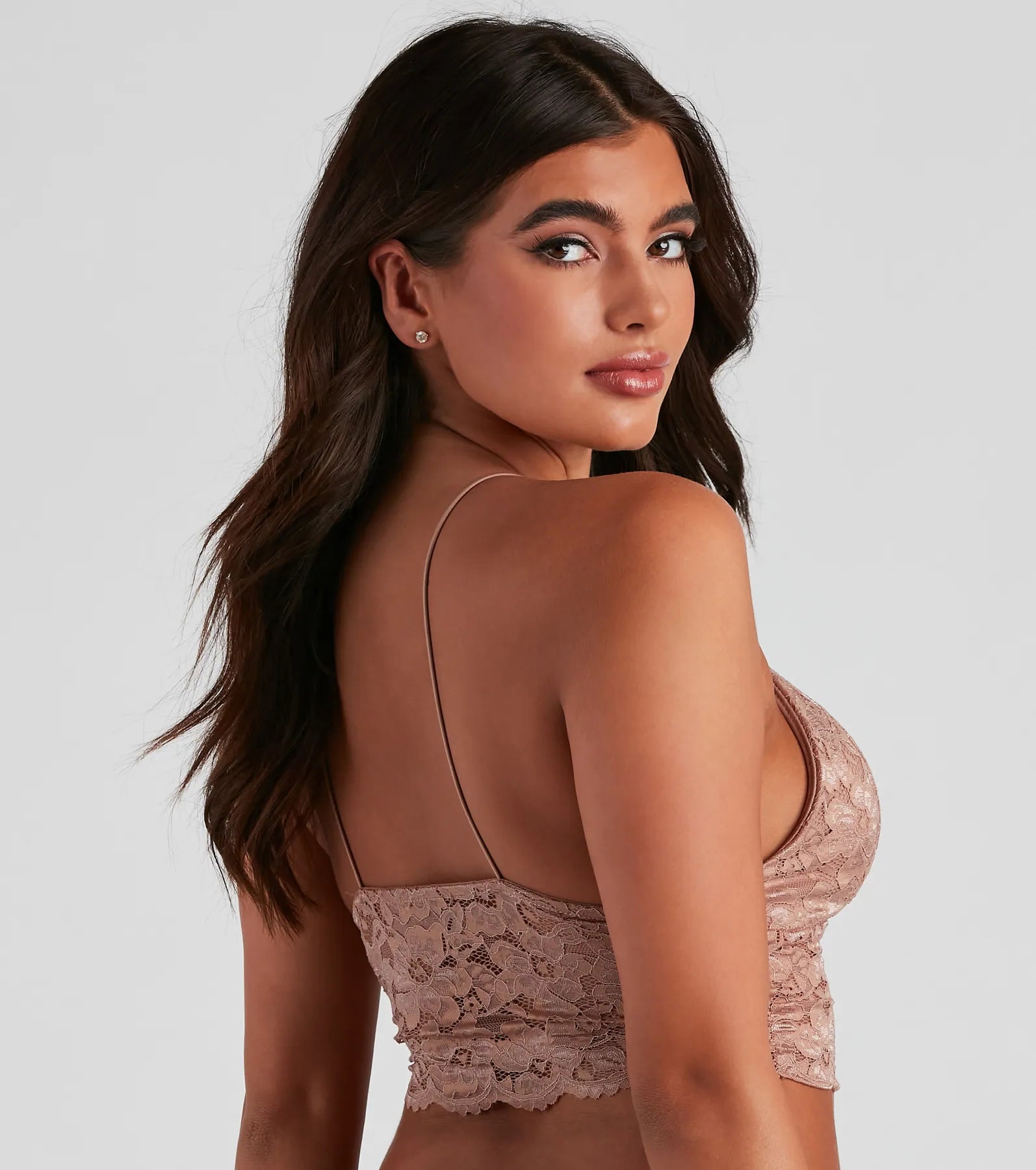 Pretty Poised Lace Longline Bralette - Image 2