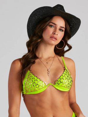 Edgy Links Chain-Link Bralette