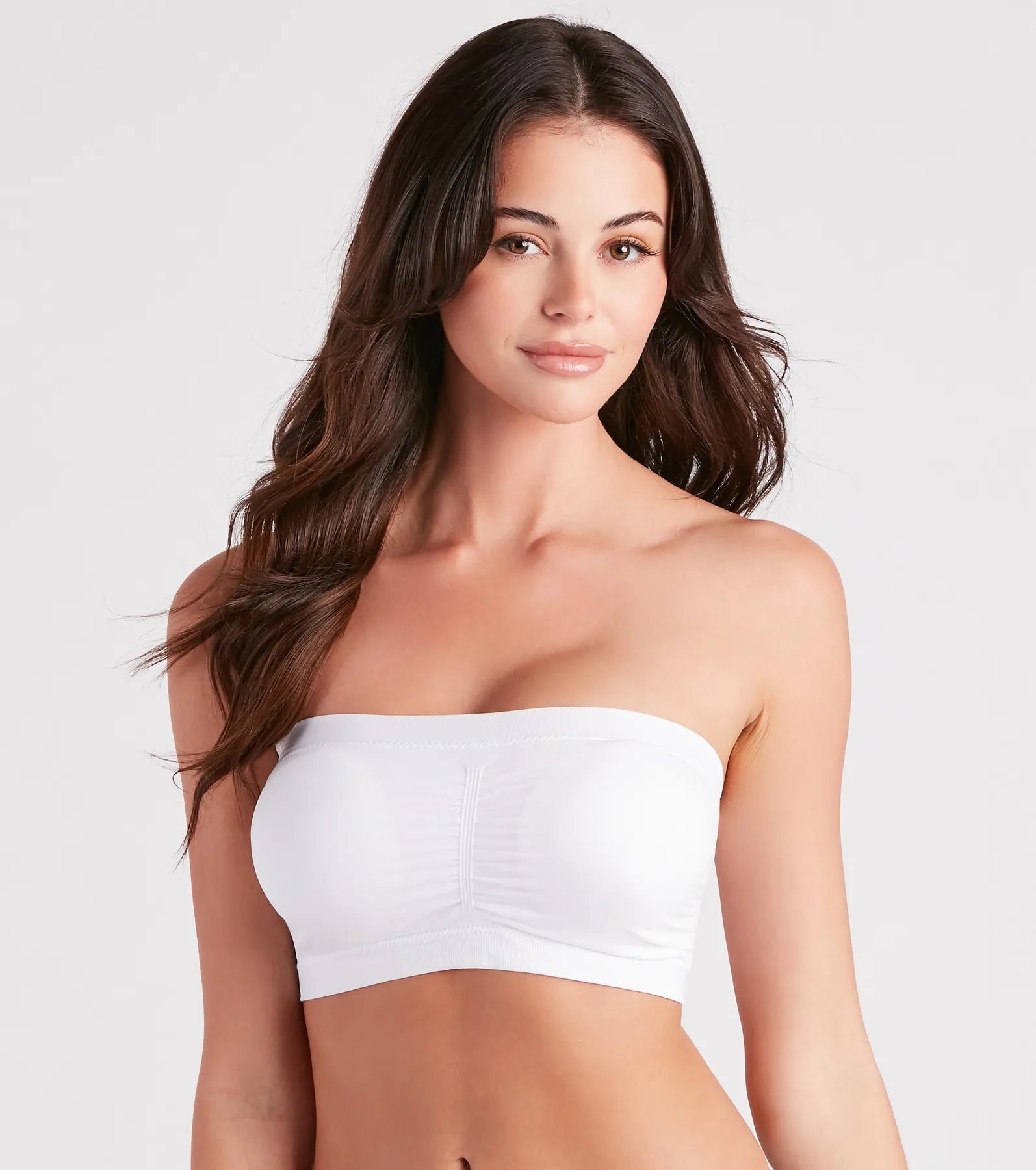 Strapless Ruched Padded Bandeau - Image 5