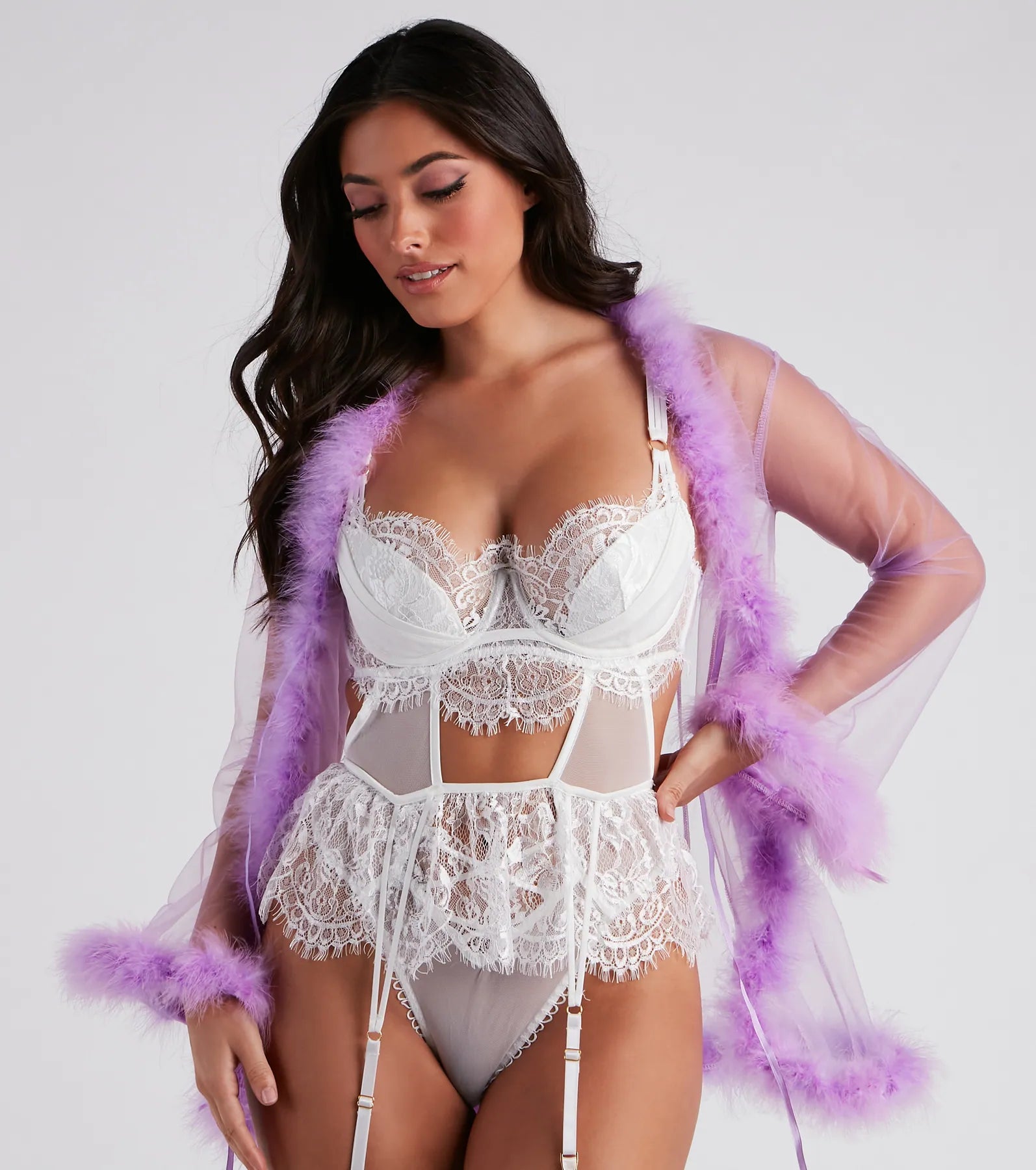 Bad Intentions Satin Lace Bra And Panty - Image 8