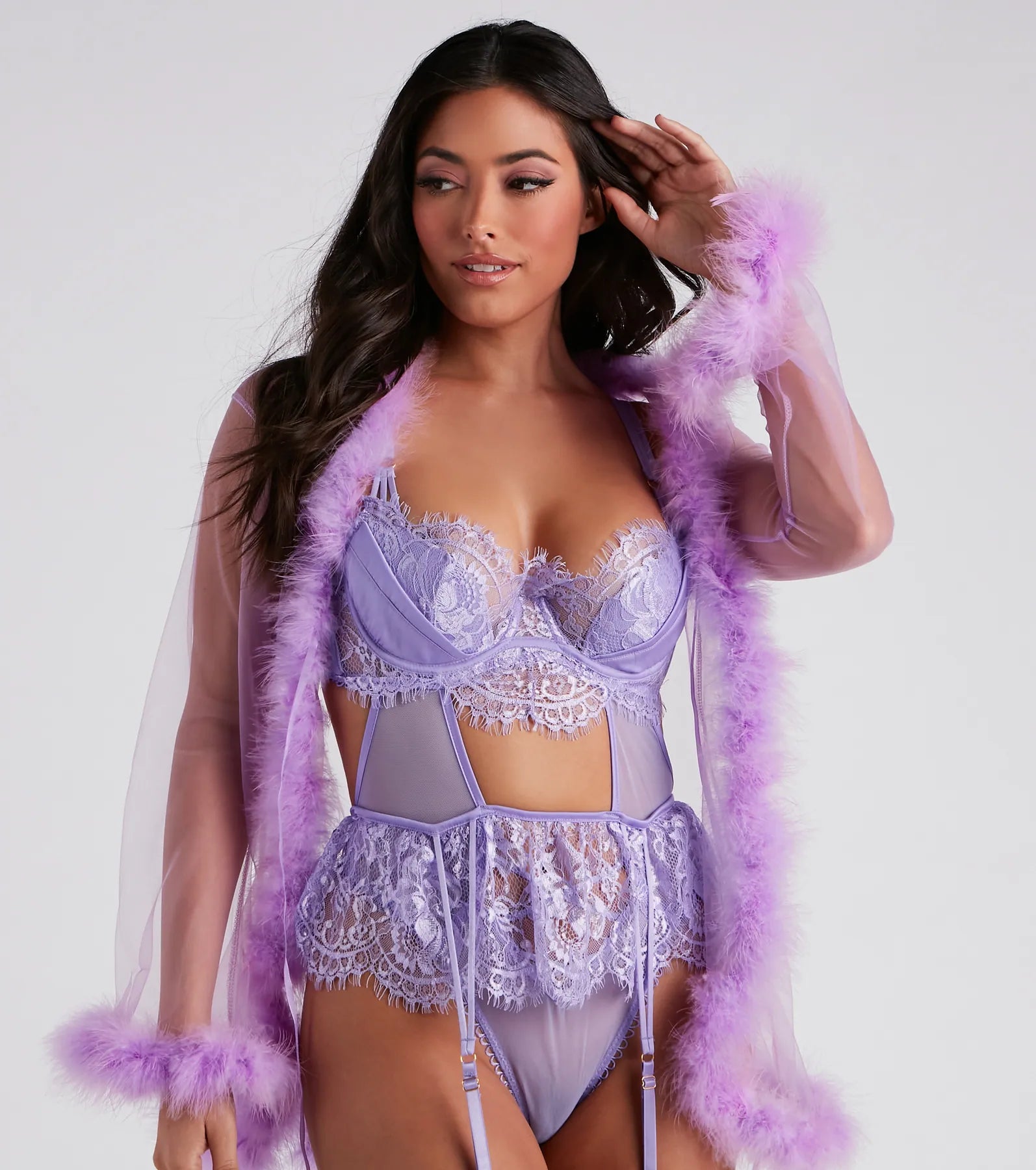 Bad Intentions Satin Lace Bra And Panty - Image 4