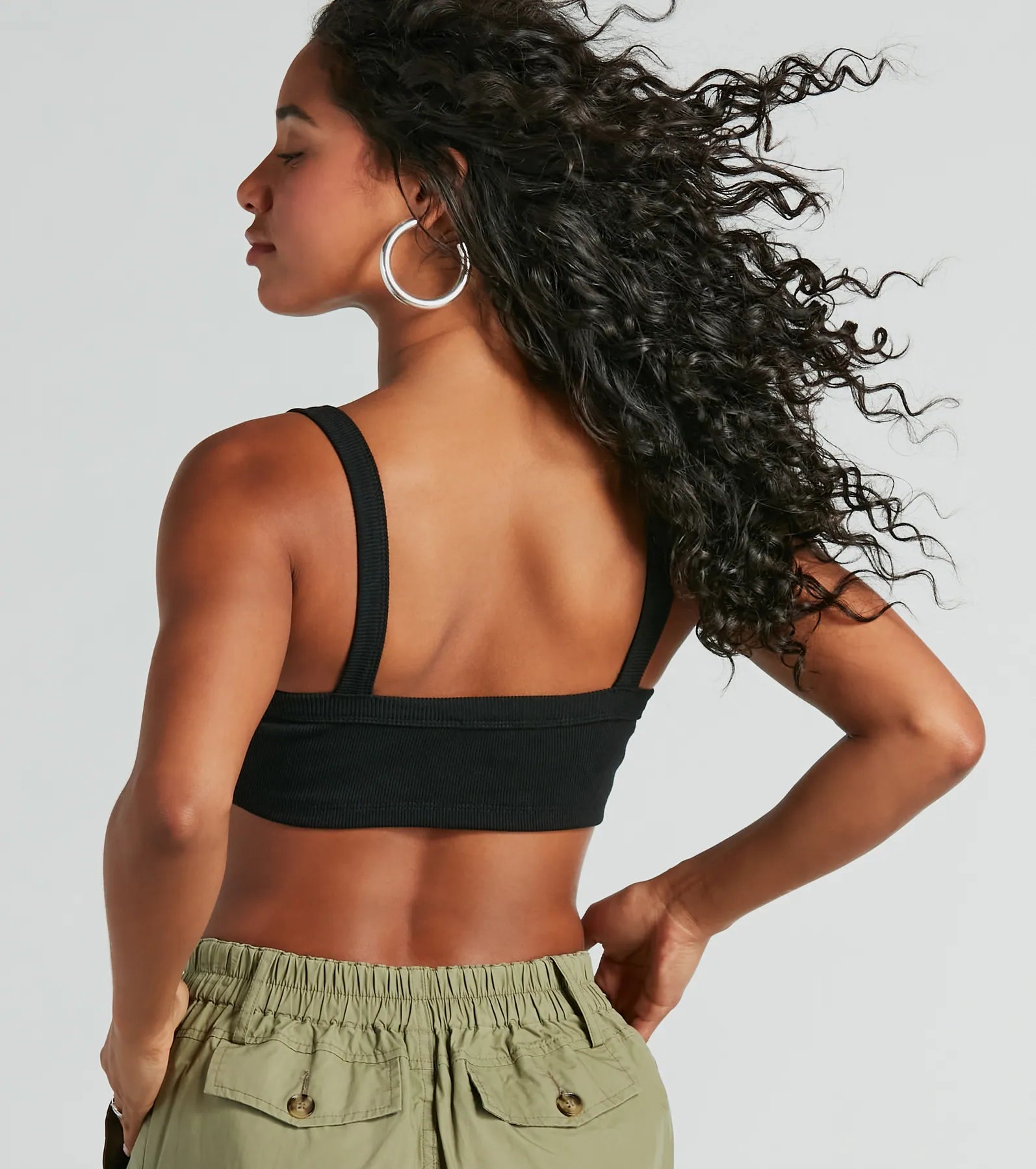Effortless Essential Ribbed Knit Tank Bralette - Image 2