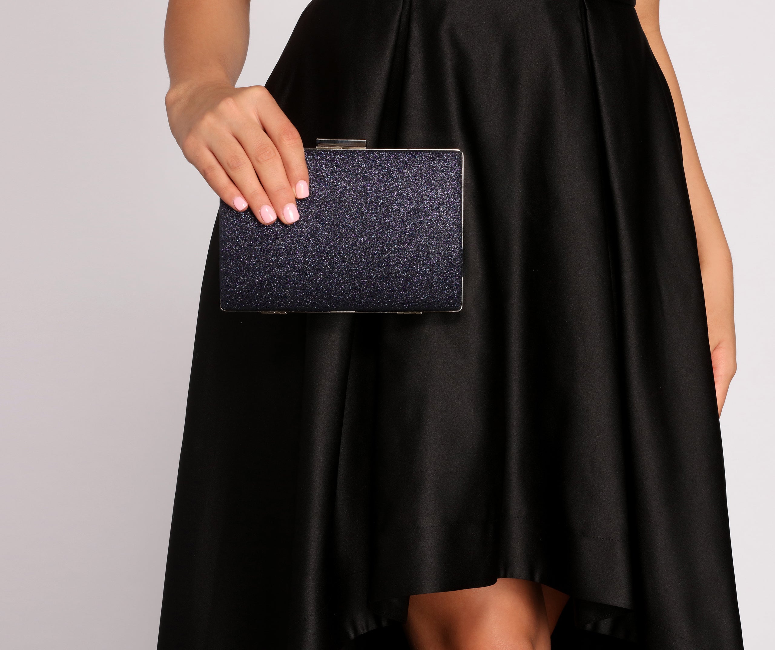 Midnight Wishes Glitter Box Clutch - Image 2