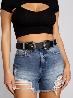 Wild West Double Buckle Belt