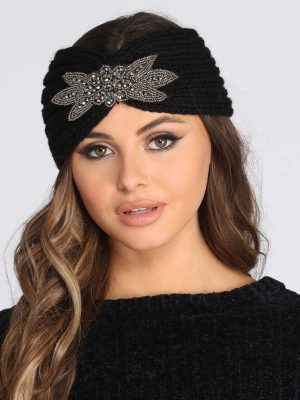 Embellished Knit Headwrap