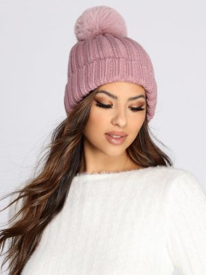 Winter Nights Pom Knit Beanie