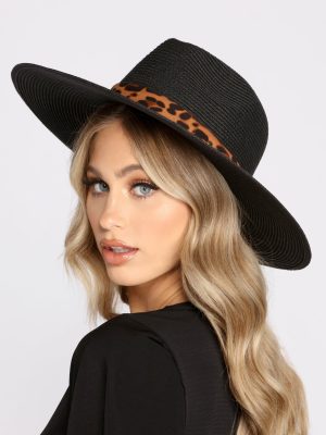 A Touch Of Leopard Straw Panama Hat