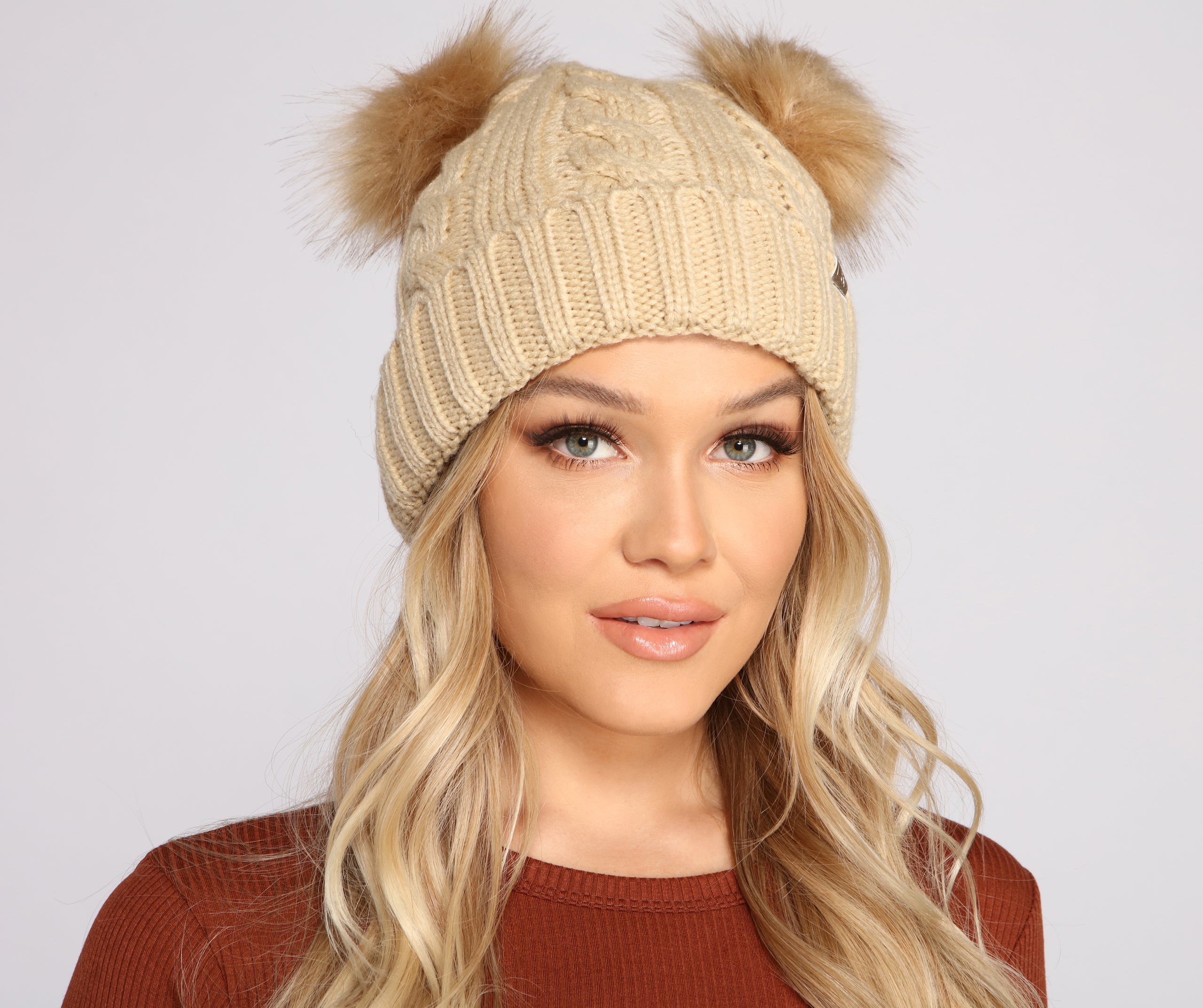 Cozy Cutie Knit Pom Beanie - Image 2