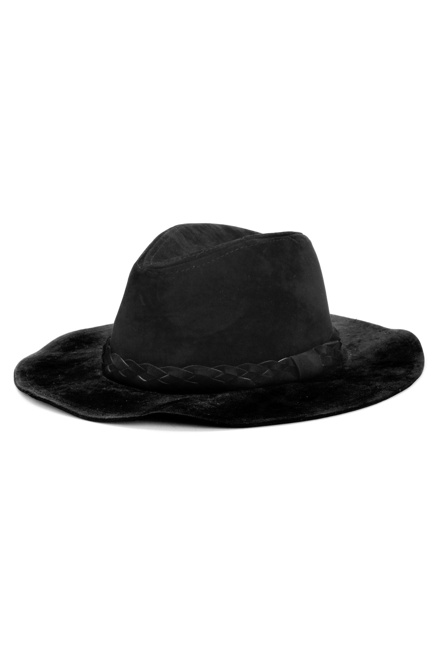 Braided Faux Suede Panama Hat - Image 3