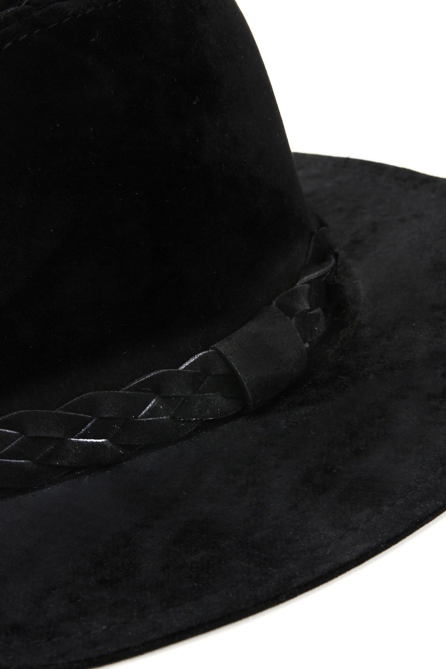 Braided Faux Suede Panama Hat - Image 5