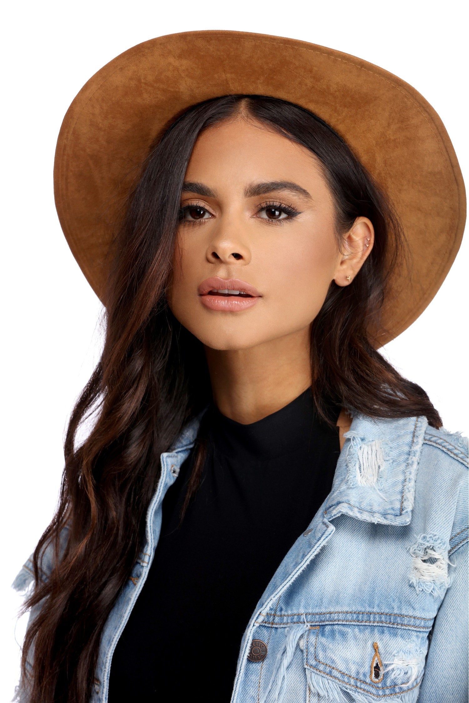 Braided Faux Suede Panama Hat - Image 7