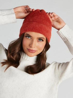 Cutie In A Fuzzy Knit Beanie