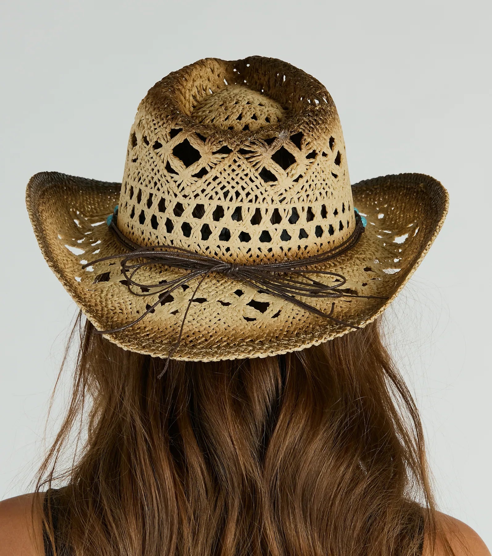 Everyday Cowgirl Colored Stone Straw Western Hat - Image 2