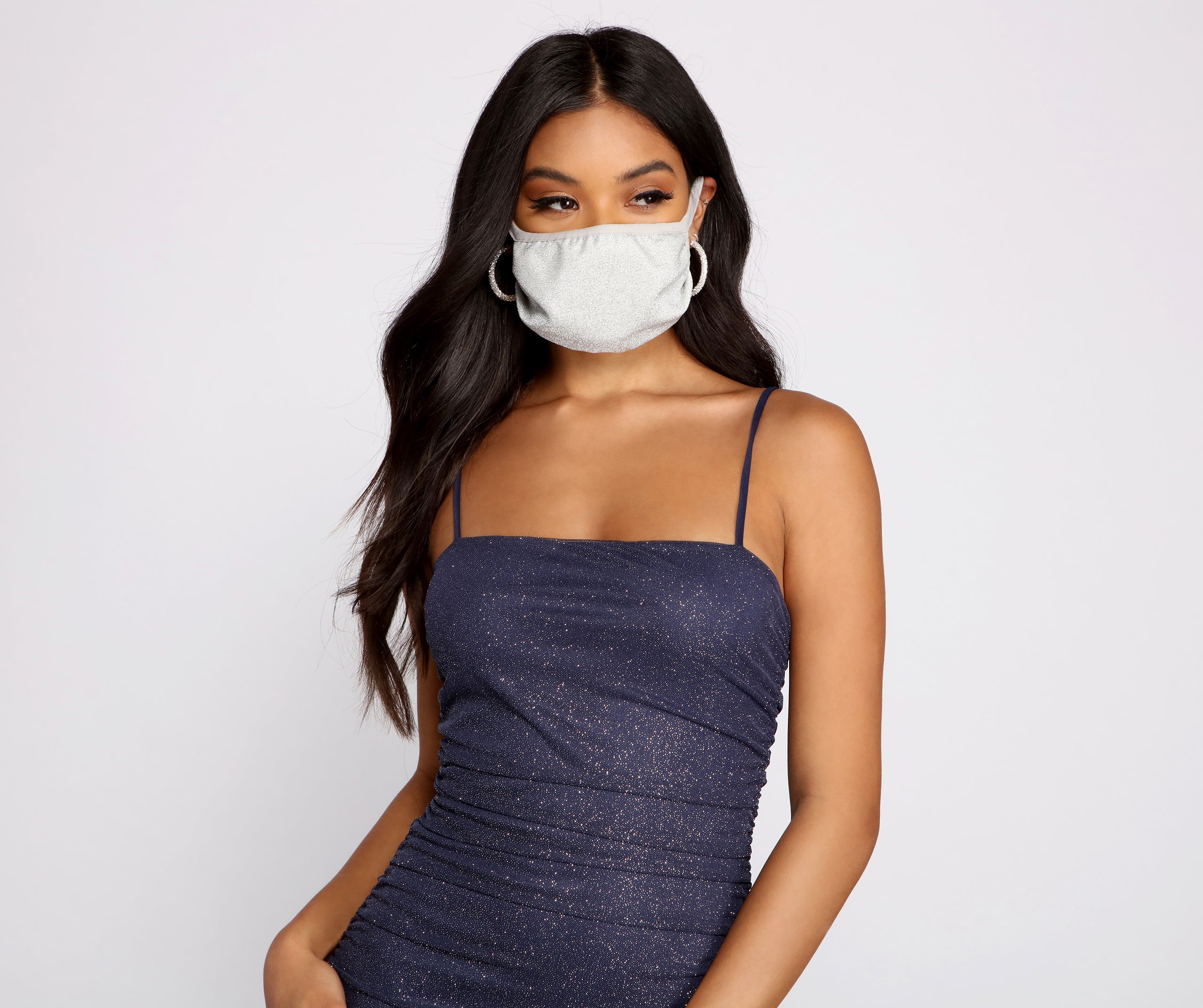 Glitter Face Mask With Earloops - Image 2