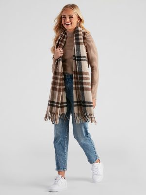 Cuddle Weather Plaid Blanket Scarf