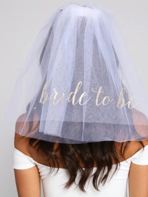 Bride To Be Glitter Veil