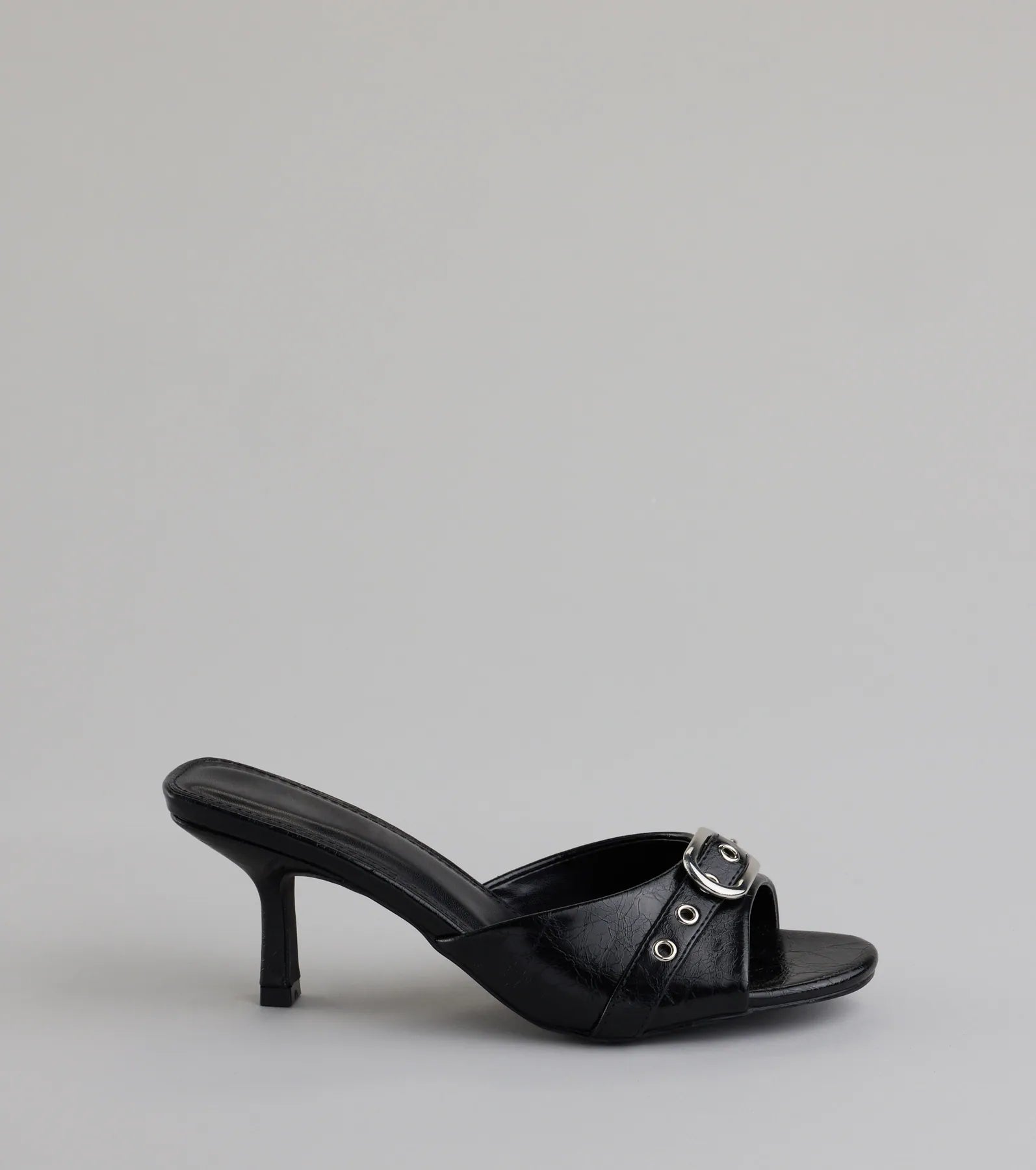 Brunch To Cocktails Buckle Stiletto Mules - Image 6