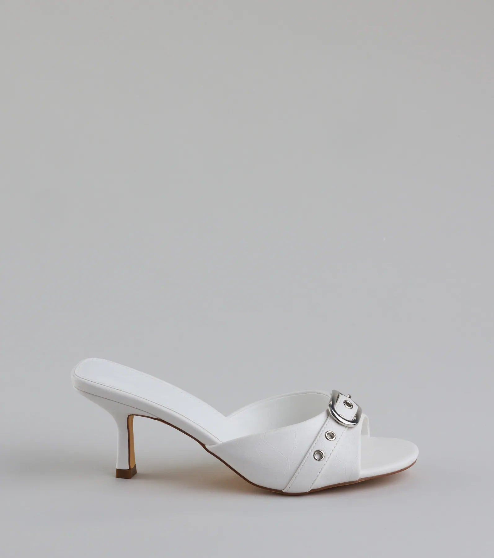 Brunch To Cocktails Buckle Stiletto Mules - Image 2