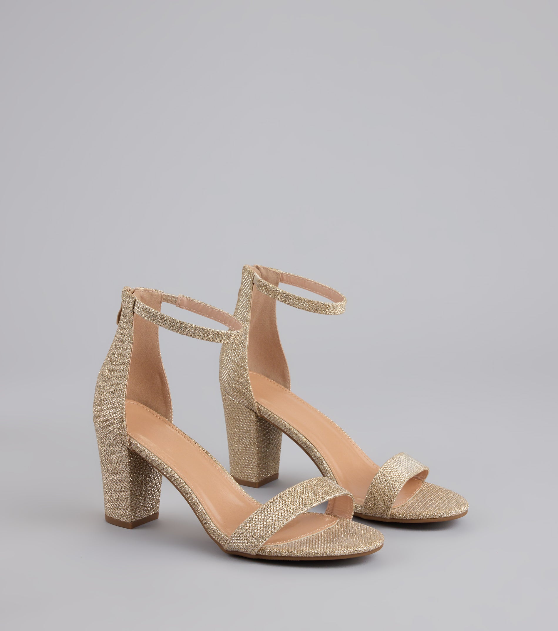 Cue The Compliments Glitter Block Heels - Image 5