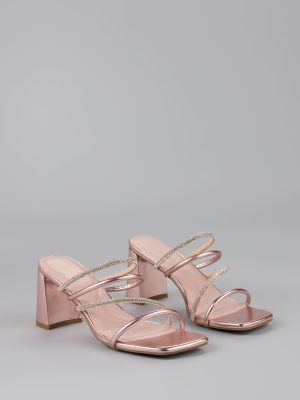 Strut In Style Rhinestone Block Heels