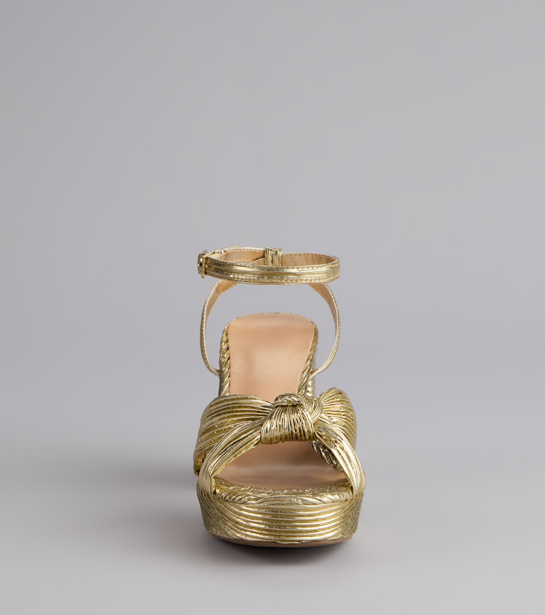 Shimmer Steps Metallic Block Heels - Image 7