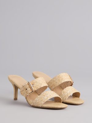 Sun Chaser Stiletto Buckle Mules