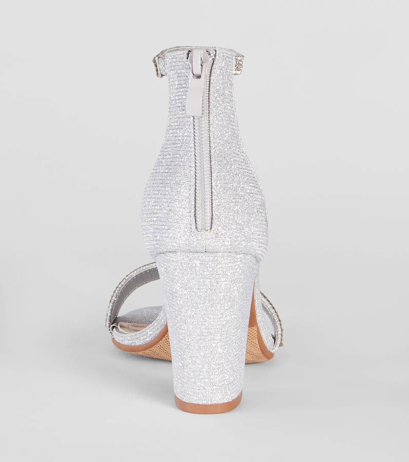 Sparkle Stunner Rhinestone Block Heels - Image 4