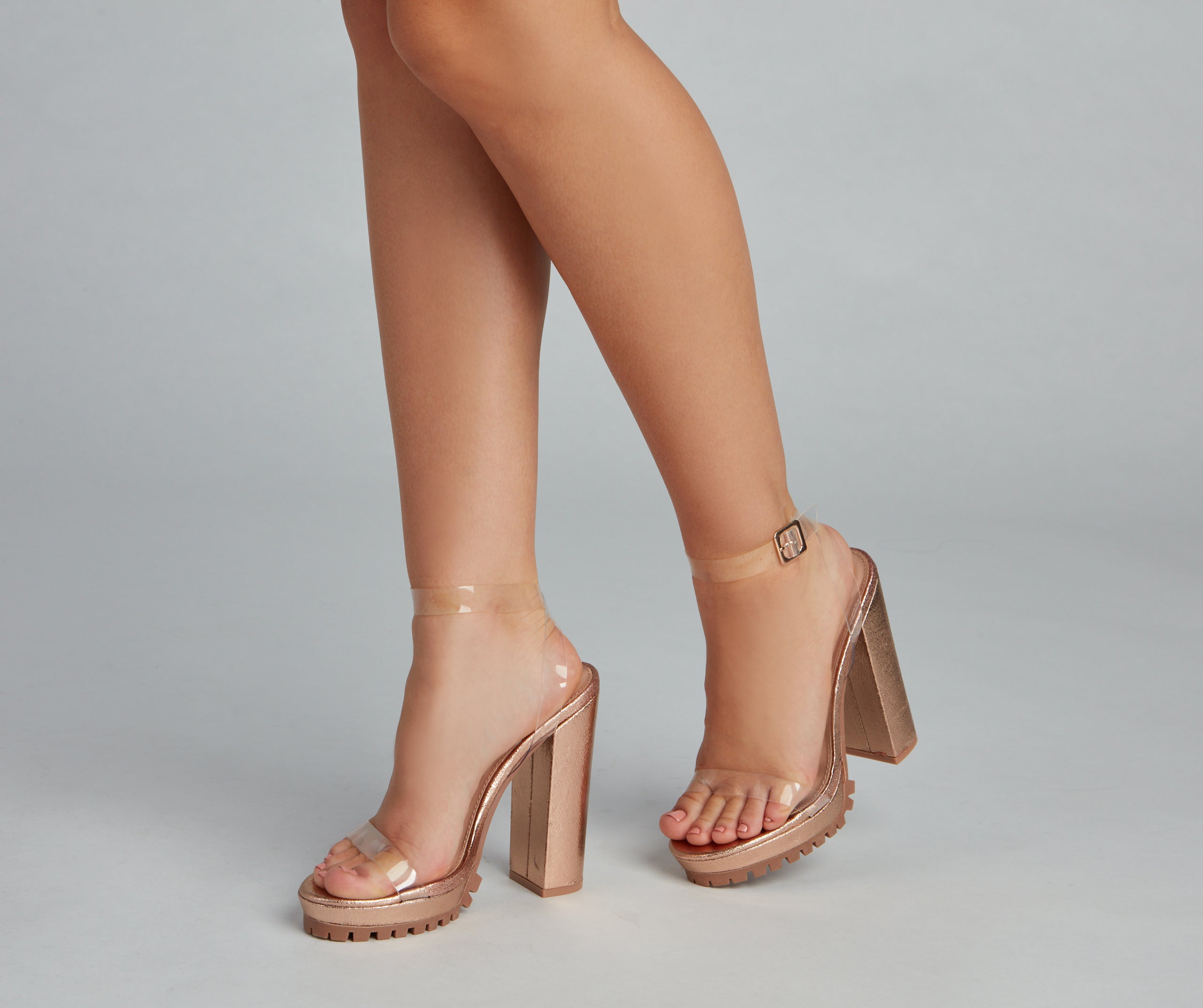 Glam Girl Gone Edgy Lug Sole Block Heels - Image 7