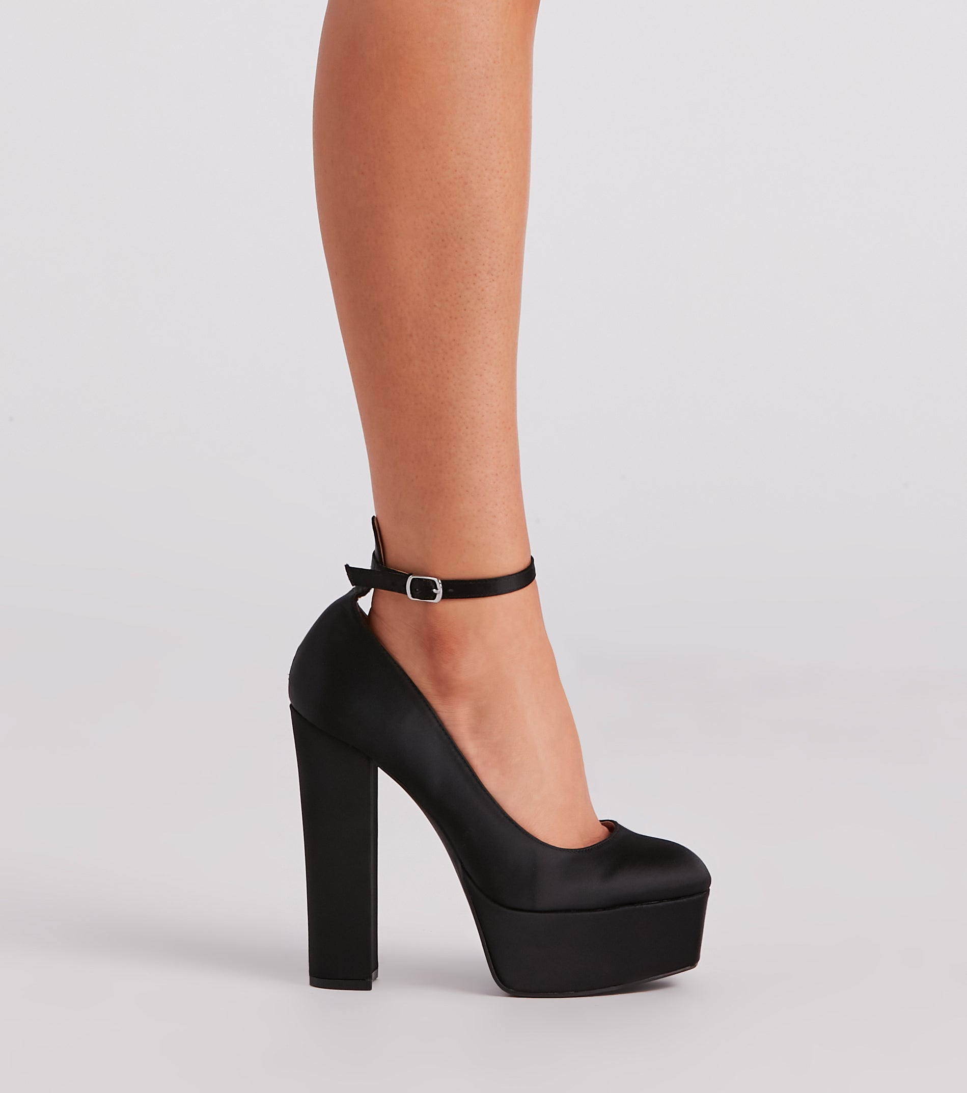 Strides Of Sass Satin Platform Pumps - Image 3