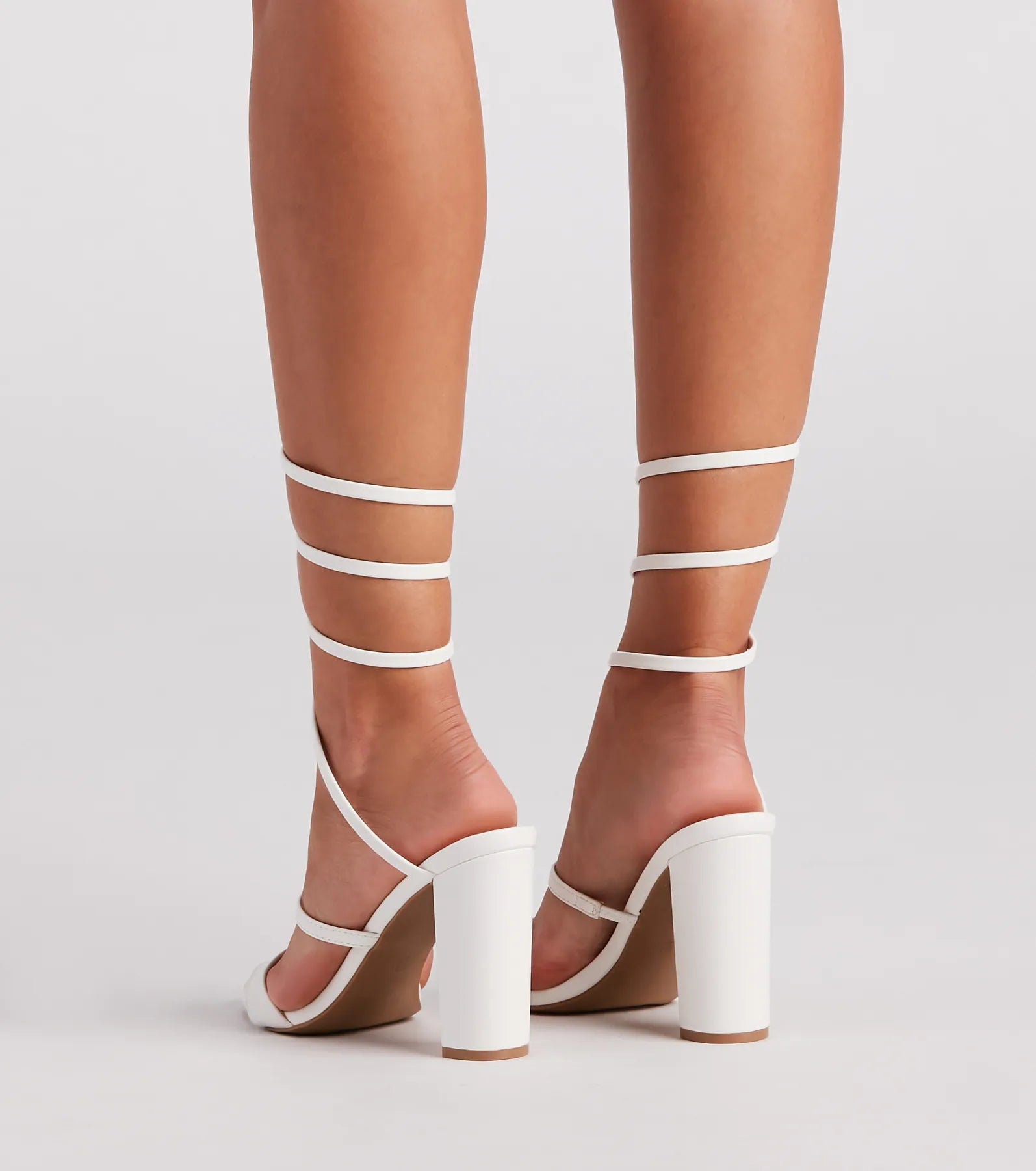 Turn It Up Spiral Strap Block Heels - Image 4