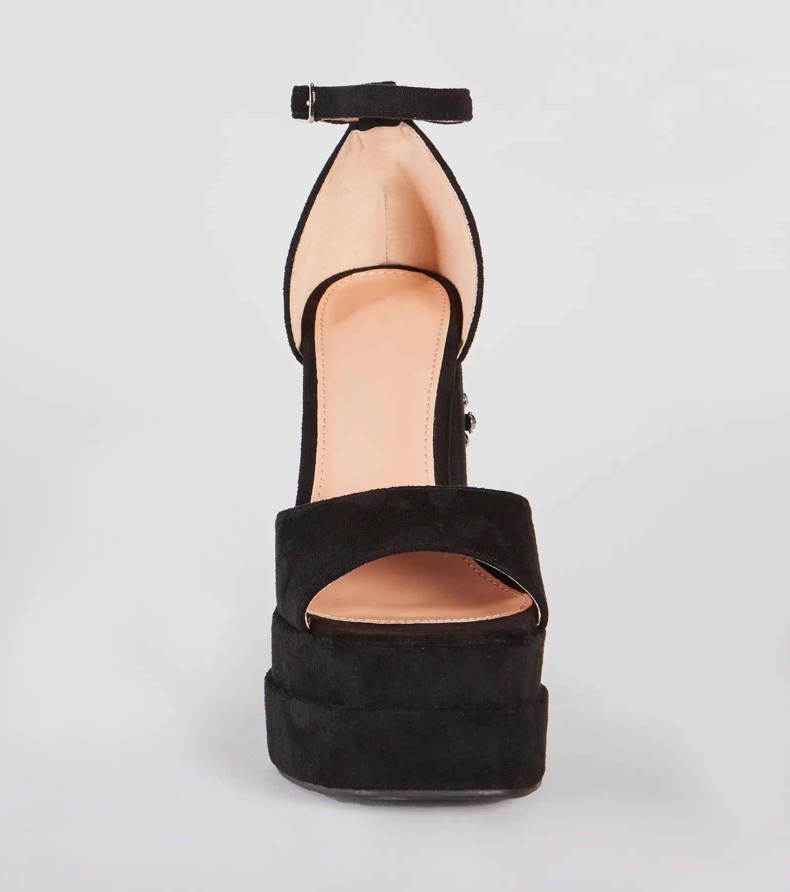 Vivid Color Gemstone Floral Platform Heels - Image 3