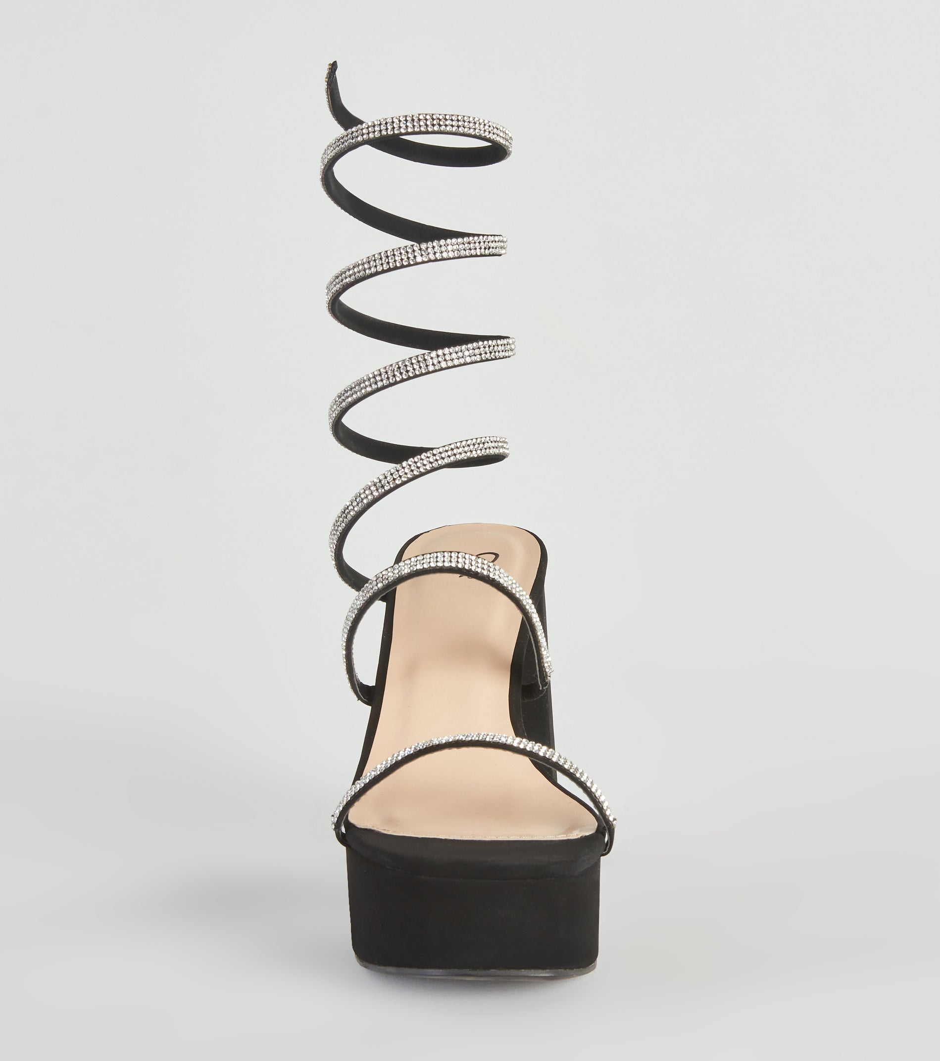 Next Level Glam Nubuck Rhinestone Heels - Image 3