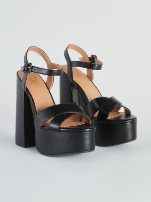 Strut It Out Chunky Platform Block Heels