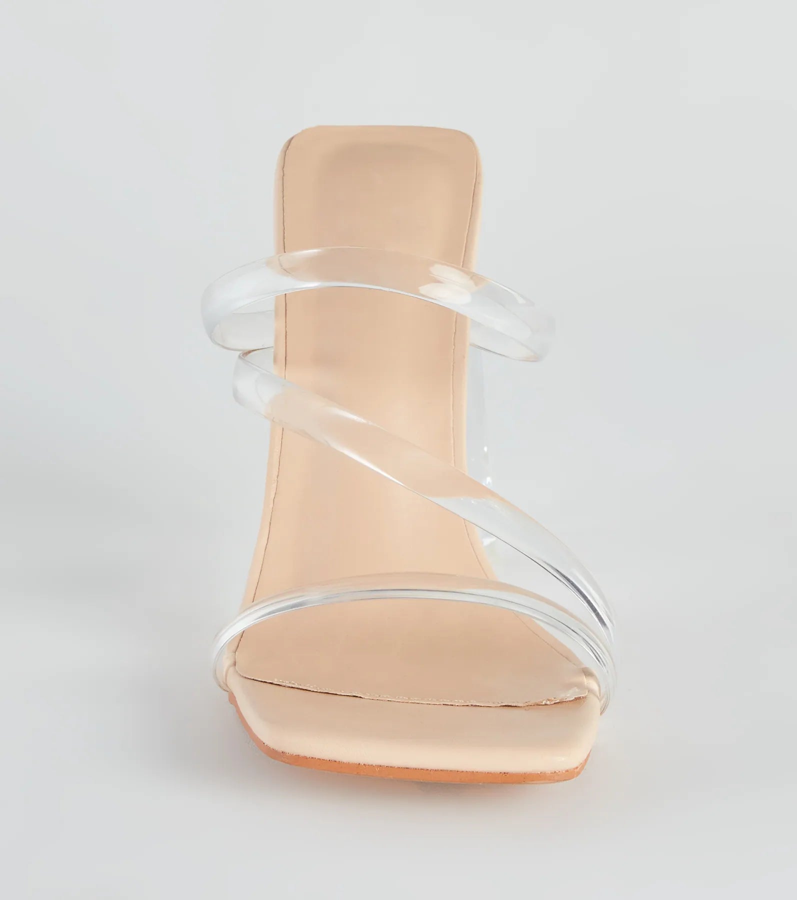 Stay Clear PVC Strappy Lucite Block Heels - Image 3