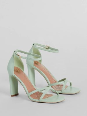 Being Pretty Strappy Faux Leather Block Heels